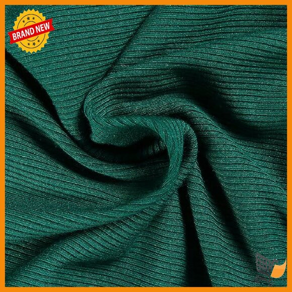 Ribbed Long Sleeve Crewneck Knit Top Slim Fit Stretchy Rayon Spandex - Picture 6 of 8